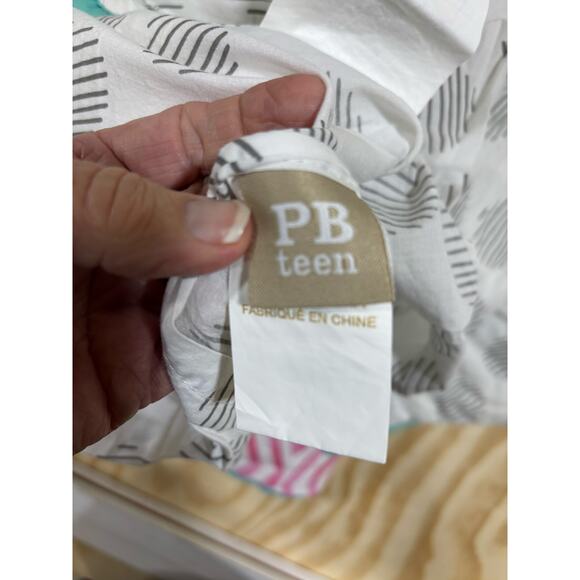 PB Teen Floral Patchwork Quilt Sham (2)Euro (1) standard Bright Boho Bedding - Picture 4 of 8